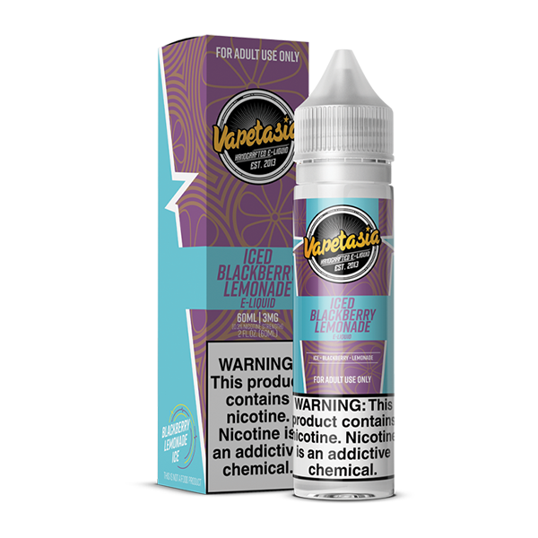 Vapetasia E-Liquid 60mL Iced Blackberry Lemonade with packaging