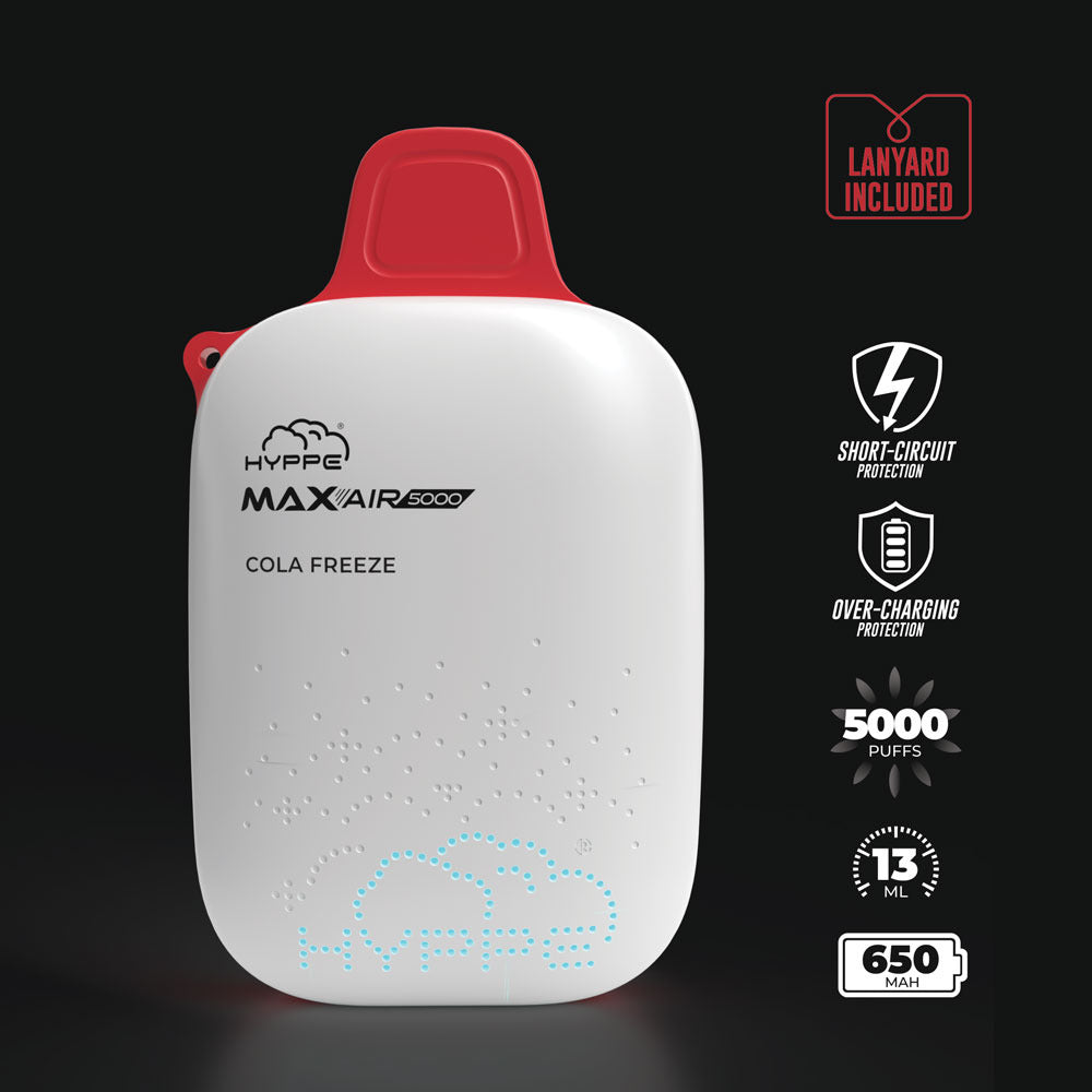 Hyppe Max Air Disposable | 5000 Puffs | 13mL | 50mg | MOQ 5 | Cola Freeze