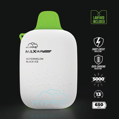 Hyppe Max Air Disposable | 5000 Puffs | 13mL | 50mg | MOQ 5 | Watermelon Black Ice