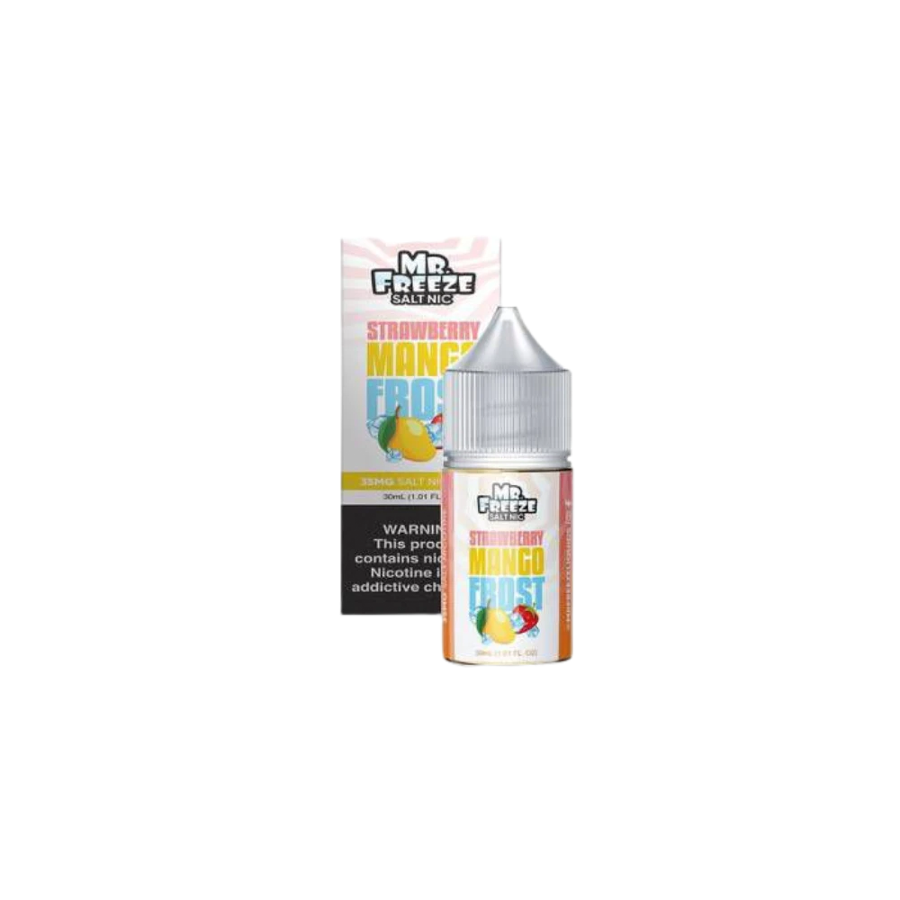 Mr. Freeze TFN Salt Series E-Liquid | 30mL | 35mg | Salt Nic | Strawberry Mango Frost with packaging