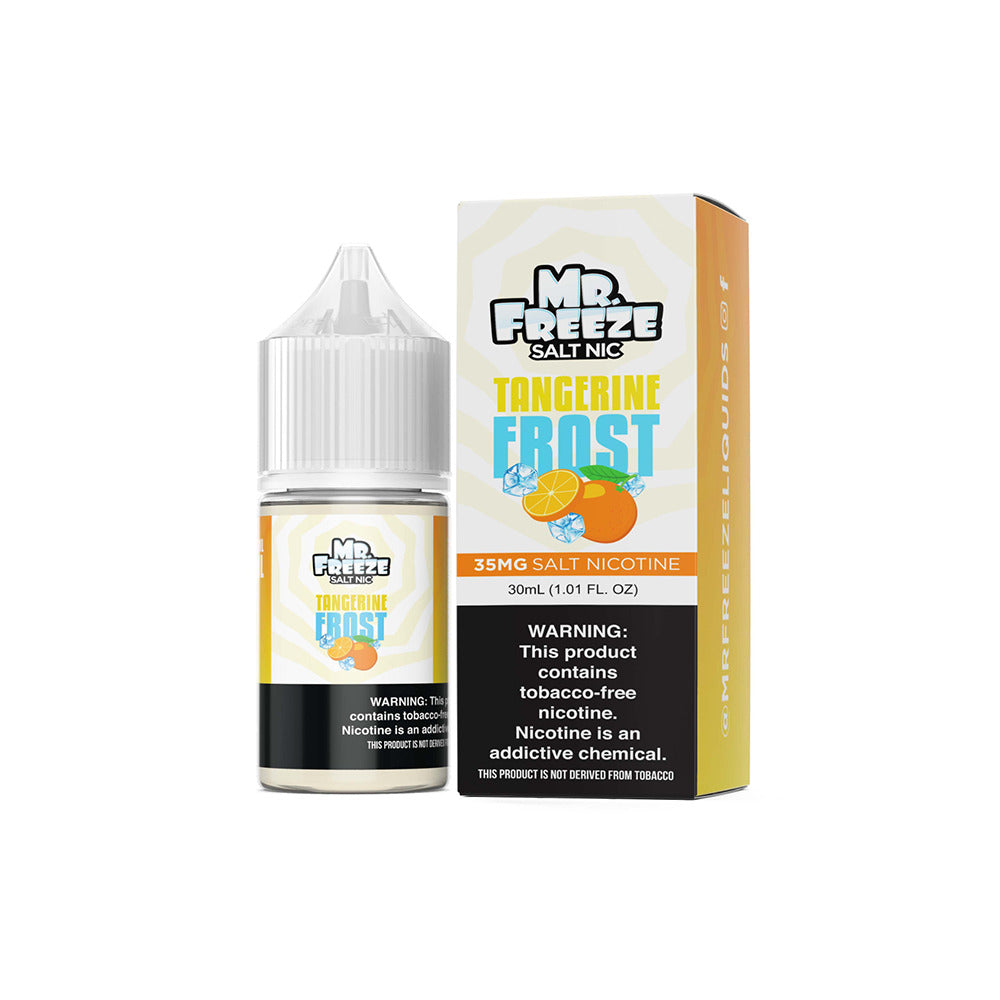 Mr. Freeze TFN Salt Series E-Liquid 30mL (Salt Nic) - Tangerine Frost with packaging