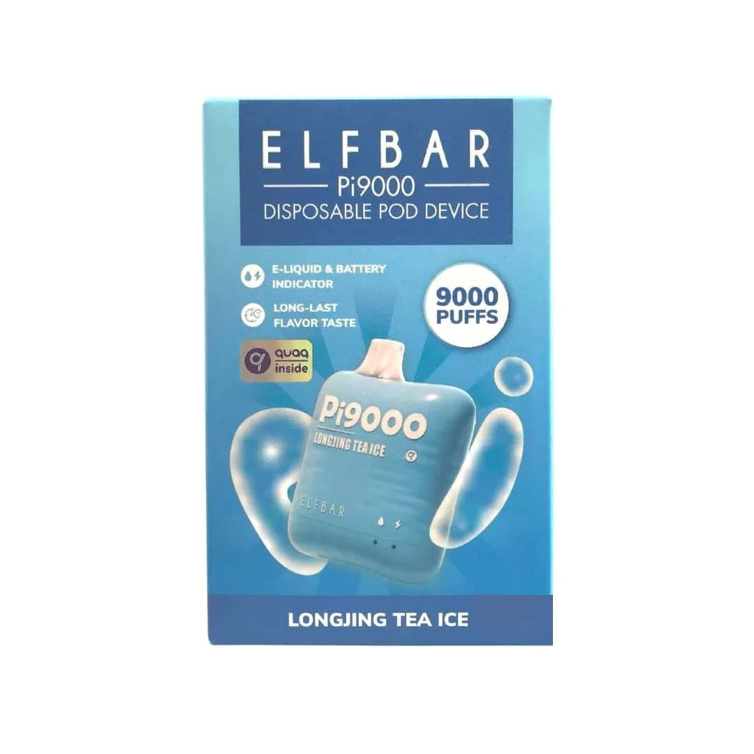 Elf Bar PI9000 Disposable 9000 Puffs 19mL 40-50mg | MOQ 10 Longjing Tea Ice