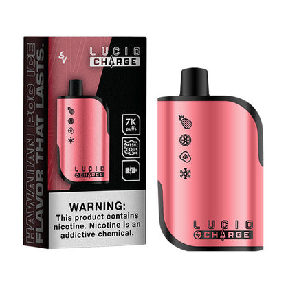 Lucid Charge Disposable | 7000 Puffs | 14mL | 50mg | MOQ 10 | Hawaiian Pog Ice with Packaging