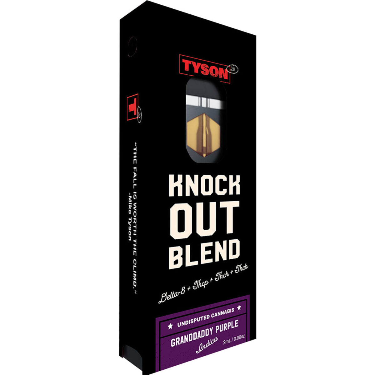 Tyson 2.0 Undisputed Knockout Blend Preheat Disposable (2g) | Granddaddy Purple with Packaging