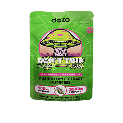 Dozo Don’t Trip Mushroom Gummies (3500mg 5ct Pouch)- Zero Gravity Watermelon

