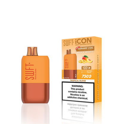 SWFT Icon Disposable | 7500 Puffs | 17mL | 50Mg | MOQ 10 | Tropical Blend with Packaging