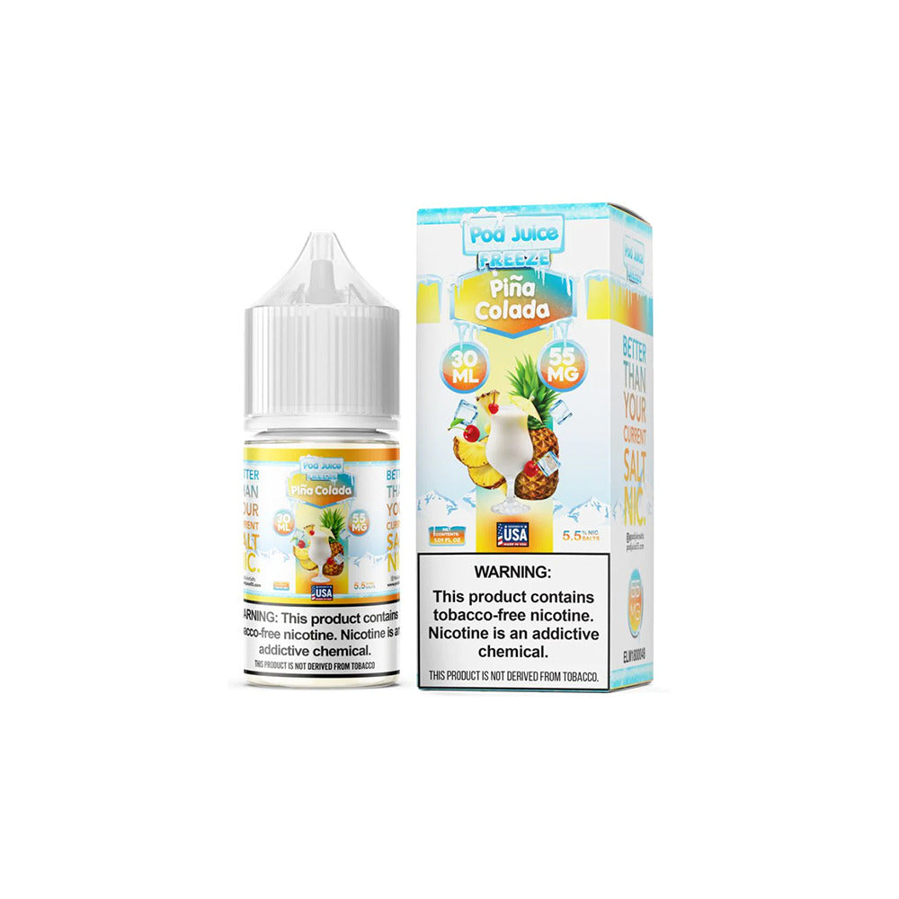 Pod Juice Salt TFN Series E-Liquid 30mL (Salt Nic) Pina Colada Freeze with packaging