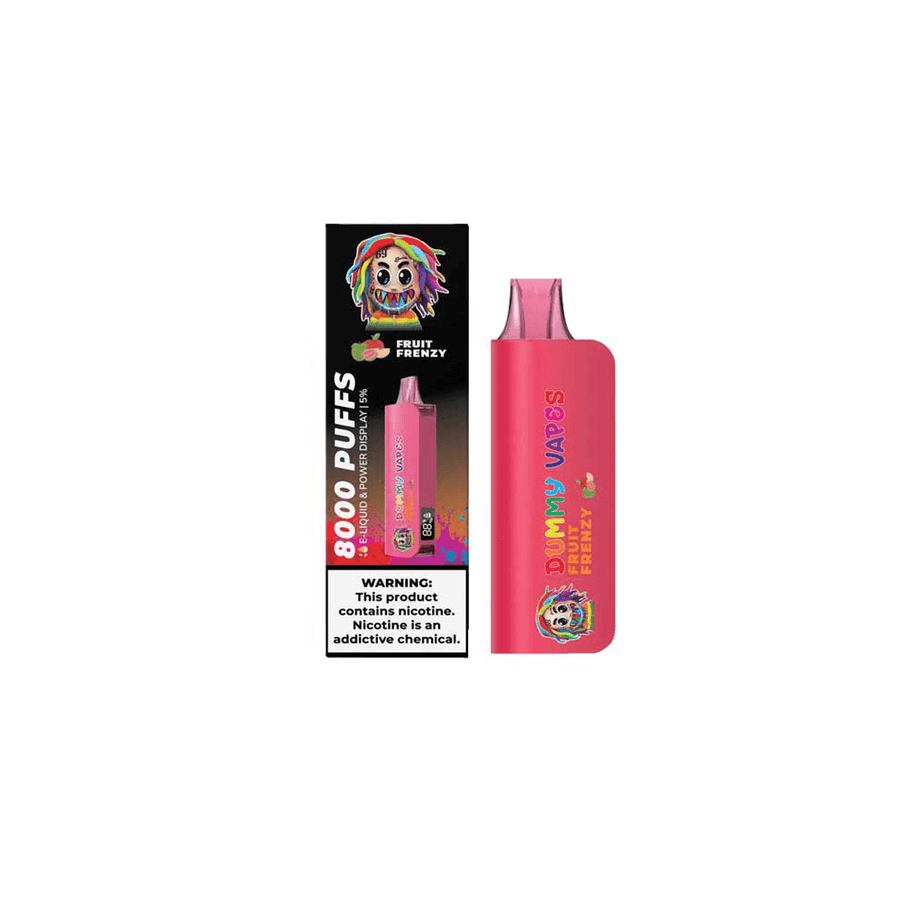 Dummy Vapes Disposable | 8000 Puffs | 18mL | 50mg | MOQ 5 | Fruit Frenzy with packaging