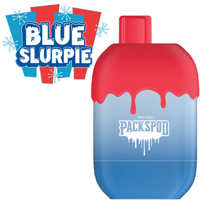 Packspod Disposable | 5000 Puffs | 12mL | 50mg | MOQ 5 | Blue Slurpee (Miami Razz)