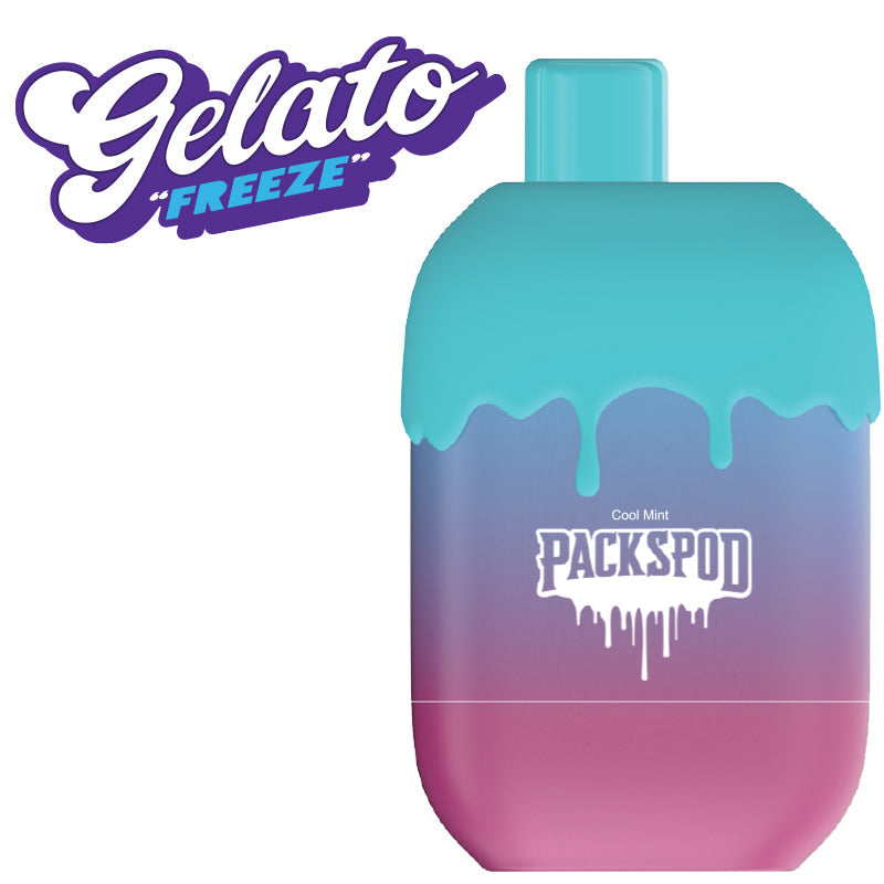 Packspod Disposable 5000 Puffs 12mL 50mg | MOQ 5pc Gelato Freeze (Cool Mint)