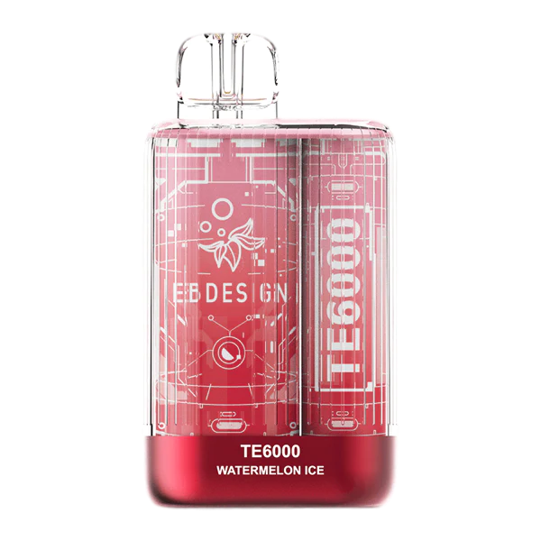 TE6000 (Non Branded EBDESIGN) Disposable 6000 Puffs 10.3mL - Watermelon Ice 40mg