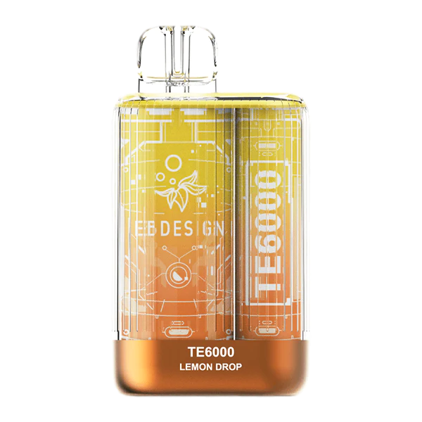 TE6000 (Non Branded EBDESIGN) Disposable 6000 Puffs 10.3mL - Lemon Drop 40mg