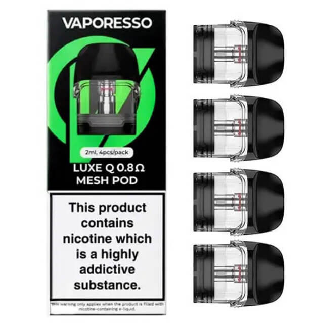 Vaporesso Luxe Q Pod (4-Pack) | 0.8ohm 2mL with Packaging