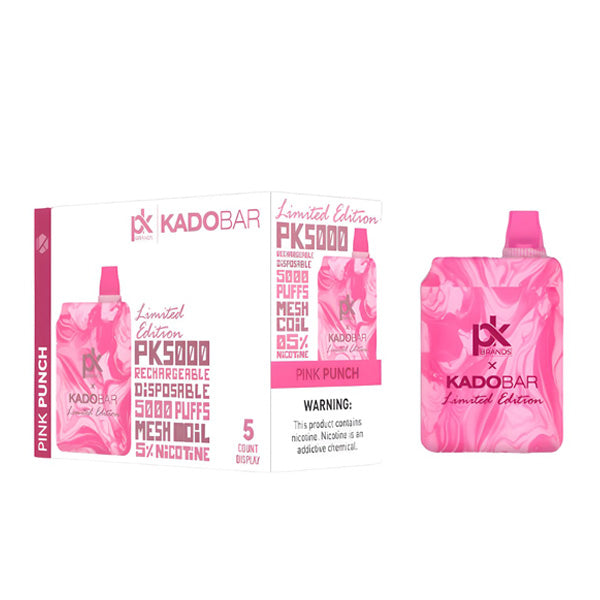 KadoBar PK5000 Disposable 5000 Puffs 14mL 50mg | MOQ 5 Pink Punch with Packaging 