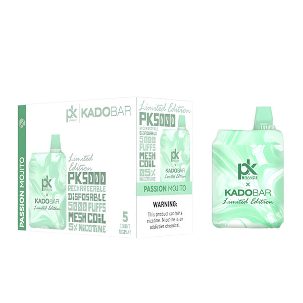 KadoBar PK5000 Disposable 5000 Puffs 14mL 50mg | MOQ 5 Passion Mojito with Packaging 