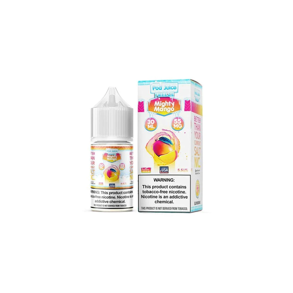Pod Juice Salt TFN Series E-Liquid | 30mL | 55mg | (Salt Nic) | Mighty Mango with Packaging