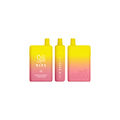 Sili X Ripe Disposable | 6000 Puffs | 16mL | MOQ 5pc | Banana Berry Smoothie