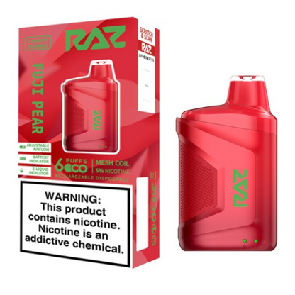 RAZ CA6000 Disposable | 6000 Puffs | 10mL | 50mg | MOQ 10pc | Fuji Pear with packaging