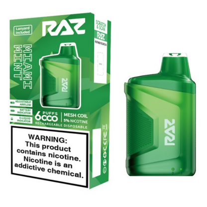 RAZ CA6000 Disposable | 6000 Puffs | 10mL | 50mg | MOQ 10pc | Miami Min with packaging
