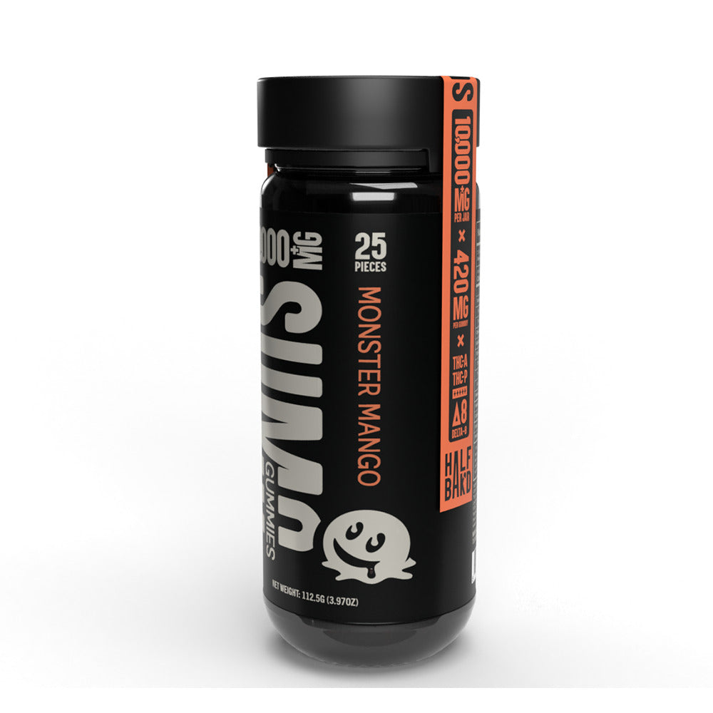 Half Baked Huuge Sumo Gummies (10,000mg+ 25ct Jar) Monster Mango