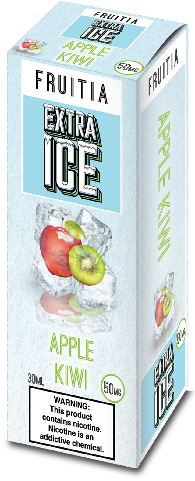 Fresh Farms FRUITIA Salt Series E-Liquid 30mL (Salt Nic) | Apple Kiwi Ice with packaging