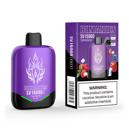 HorizonTech Binaries Cabin Disposable SV | 15000 Puffs | 20mL | 50mg | MOQ 10 | Triple Berries Ice with packaging
