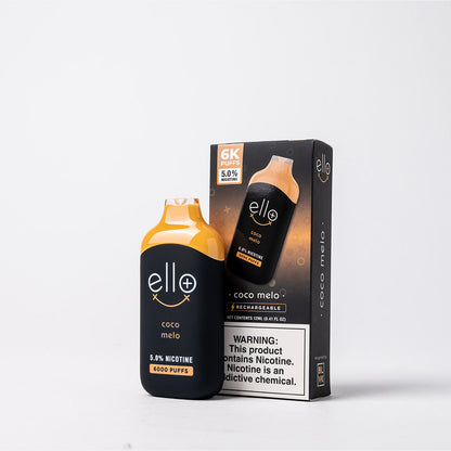 BLVK Ello Plus Disposable | 6000 Puffs | 12mL | 50mg | MOQ 10 | Coco Melo with Packaging