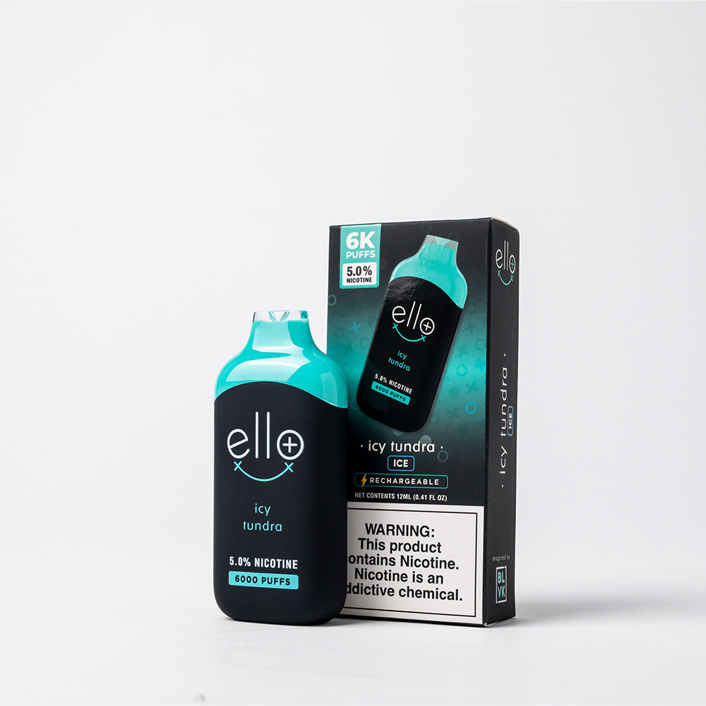 BLVK Ello Plus Disposable 6000 Puffs 12mL 50mg | MOQ 10 Icy Tundra