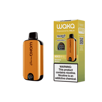 WAKA SoPro DM8000 Disposable | 8000 Puffs | 14mL | 50mg | MOQ 10 | Banana Melon with Packaging