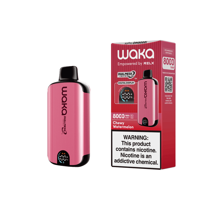 WAKA SoPro DM8000 Disposable | 8000 Puffs | 14mL | 50mg | MOQ 10 | Chewy Watermelon with Packaging