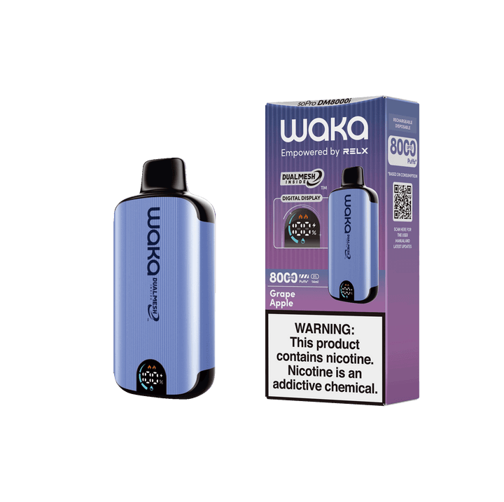 WAKA SoPro DM8000 Disposable 8000 Puff 14mL 50mg | MOQ 10 Grape Apple with Packaging