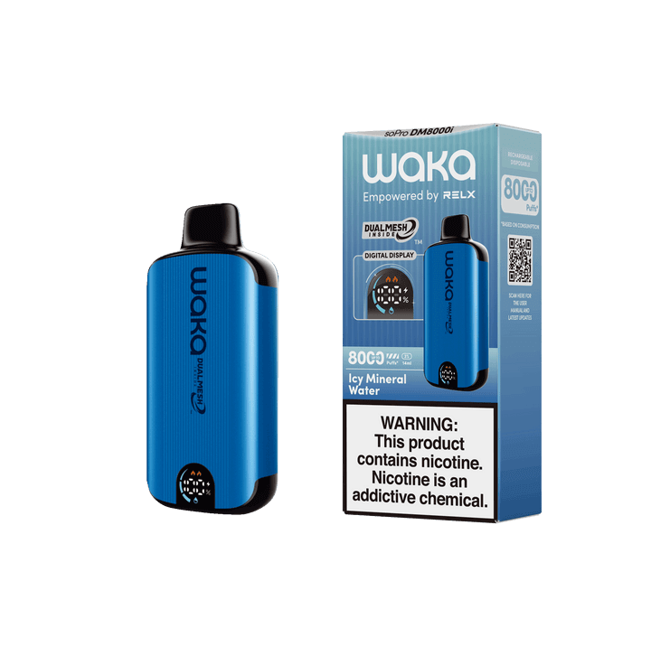 WAKA SoPro DM8000 Disposable 8000 Puff 14mL 50mg | MOQ 10 Icy Mineral Water with Packaging