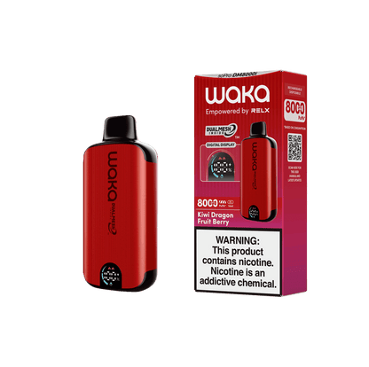 WAKA SoPro DM8000 Disposable | 8000 Puffs | 14mL | 50mg | MOQ 10 | Kiwi Dragon Fruit Berry with Packaging