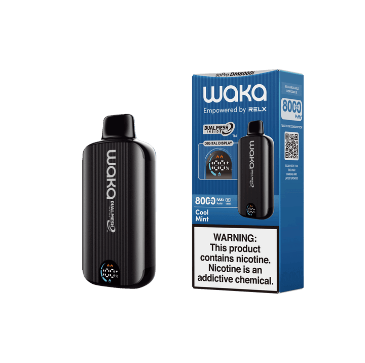 WAKA SoPro DM8000 Disposable 8000 Puffs 14mL 50mg | MOQ 10 - Cool Mint with packaging