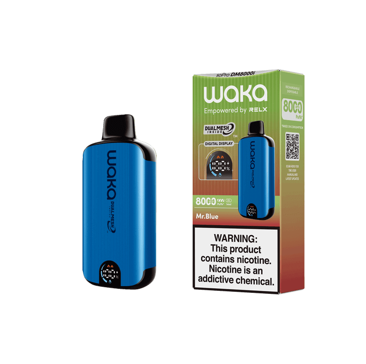 WAKA SoPro DM8000 Disposable 8000 Puff 14mL 50mg | MOQ 10 Mr. Blue with Packaging