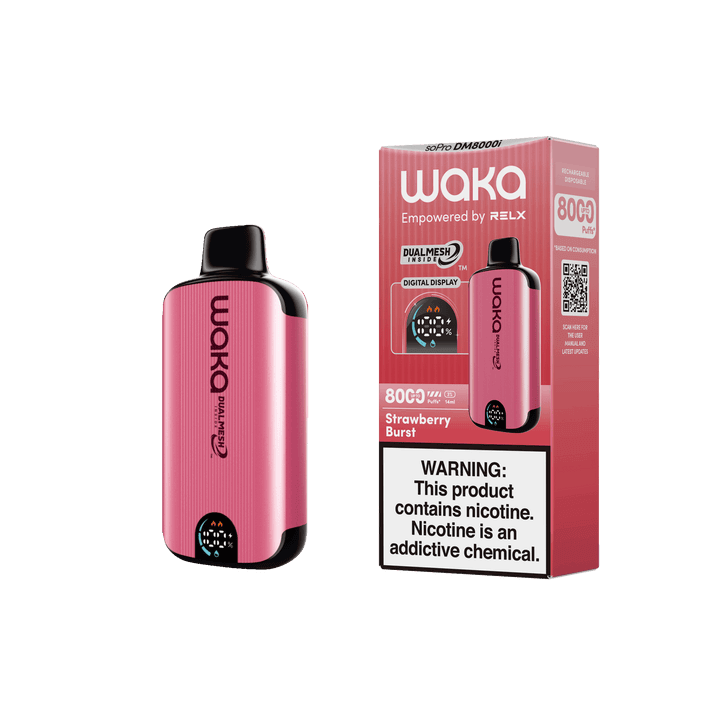 WAKA SoPro DM8000 Disposable 8000 Puff 14mL 50mg | MOQ 10 Strawberry Burst with Packaging