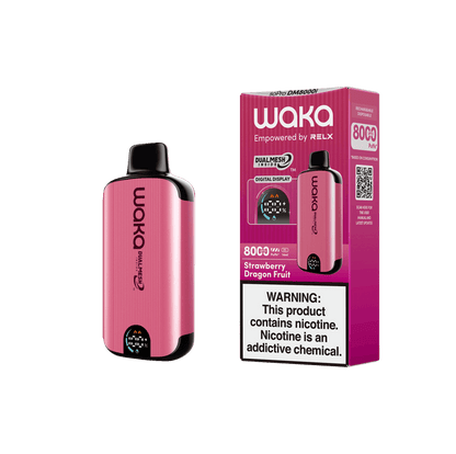 WAKA SoPro DM8000 Disposable | 8000 Puffs | 14mL | 50mg | MOQ 10 | Strawberry Dragon Fruit with Packaging