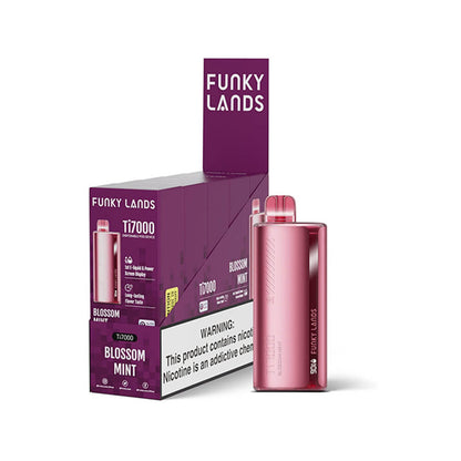 Funky Lands Ti7000 Disposable 7000 Puffs 12.8mL 40-50mg – MOQ 5 - Blossom Mint