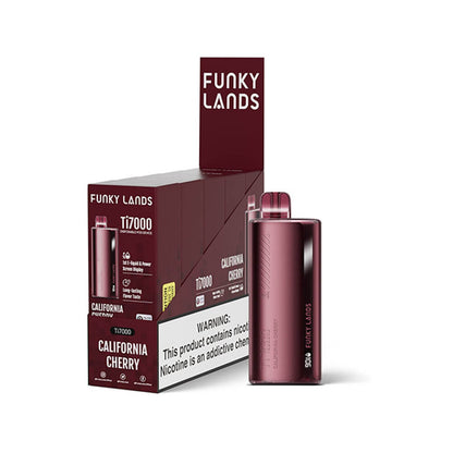 Funky Lands Ti7000 Disposable 7000 Puffs 12.8mL 40-50mg – MOQ 5 - California Cherry