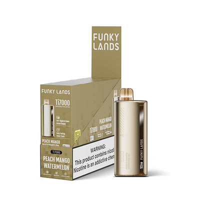 Funky Lands Ti7000 Disposable 7000 Puffs 12.8mL 40-50mg – MOQ 5 - Peach Mango Watermelon