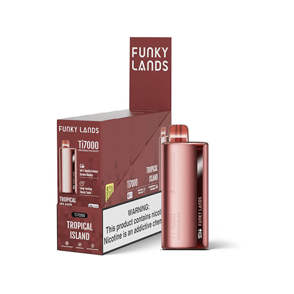 Funky Lands Ti7000 Disposable 7000 Puffs 12.8mL 40-50mg – MOQ 5 - Tropical Island