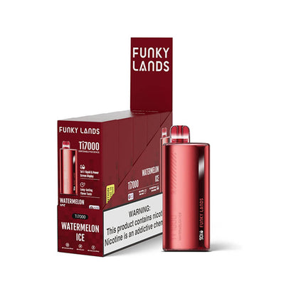 Funky Lands Ti7000 Disposable 7000 Puffs 12.8mL 40-50mg – MOQ 5 - Watermelon Ice
