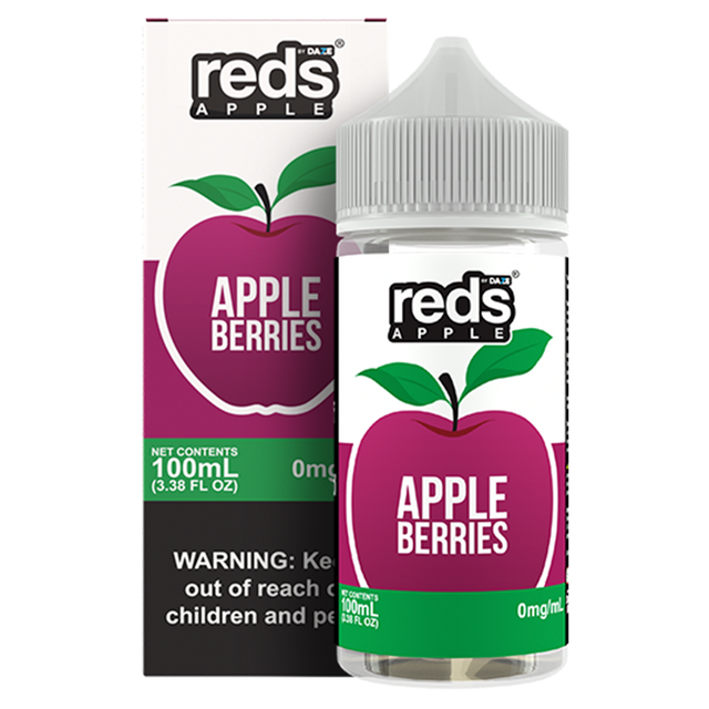 7Daze Reds Series E-Liquid 100mL (Freebase) Berries with packaging