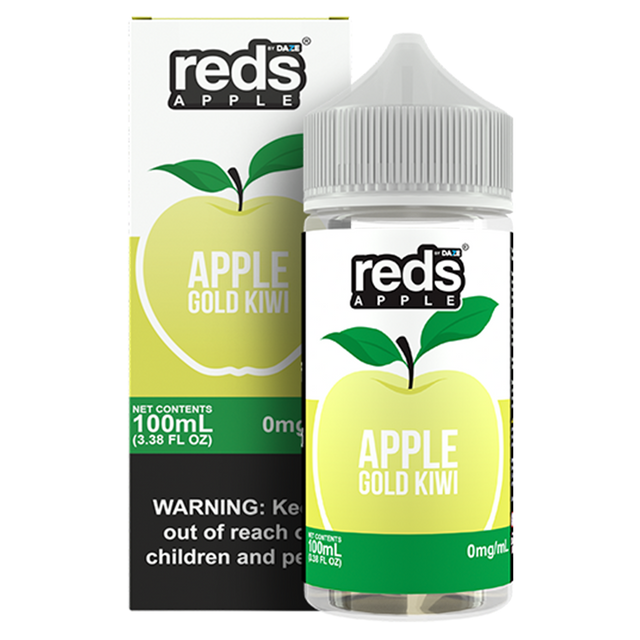 7Daze Reds Series E-Liquid 100mL (Freebase) Gold Kiwi with packaging