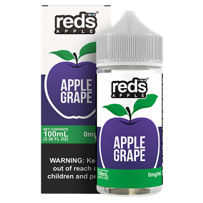 7Daze Reds Series E-Liquid 100mL (Freebase) Grape with packaging