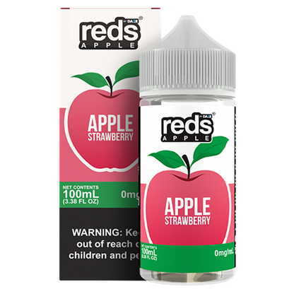 7Daze Reds Series E-Liquid 100mL (Freebase) Straberry  with packaging