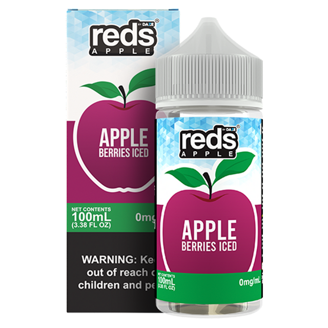 7Daze Reds Series E-Liquid 100mL (Freebase) Berries Iced with packaging