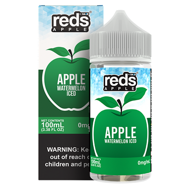 7Daze Reds Series E-Liquid 100mL (Freebase) Watermelon iced with packaging