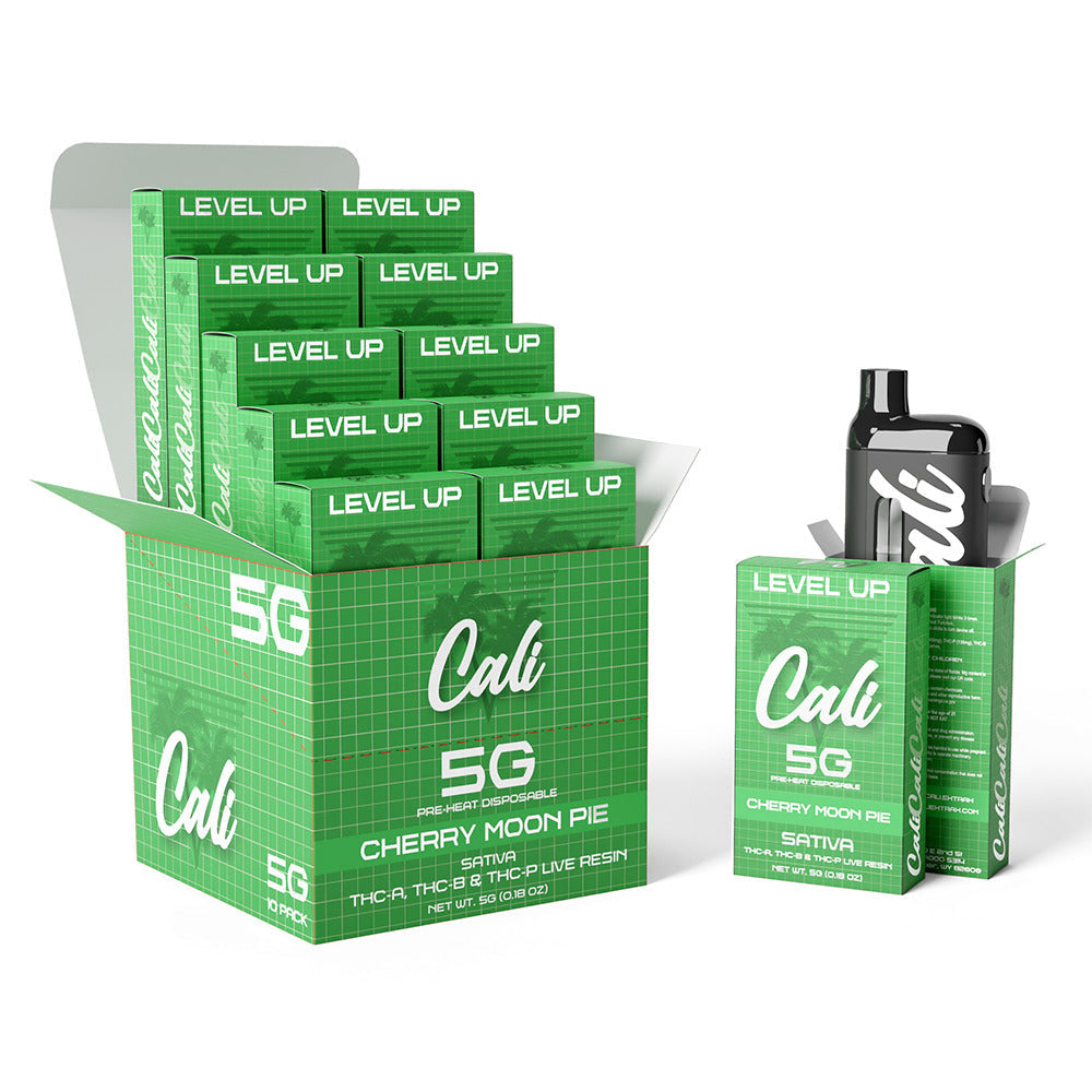 Cali ExtraX Level Up LR THCA + THCB + THCP Disposable (5g) | Cherry Moon Pie with Packaging