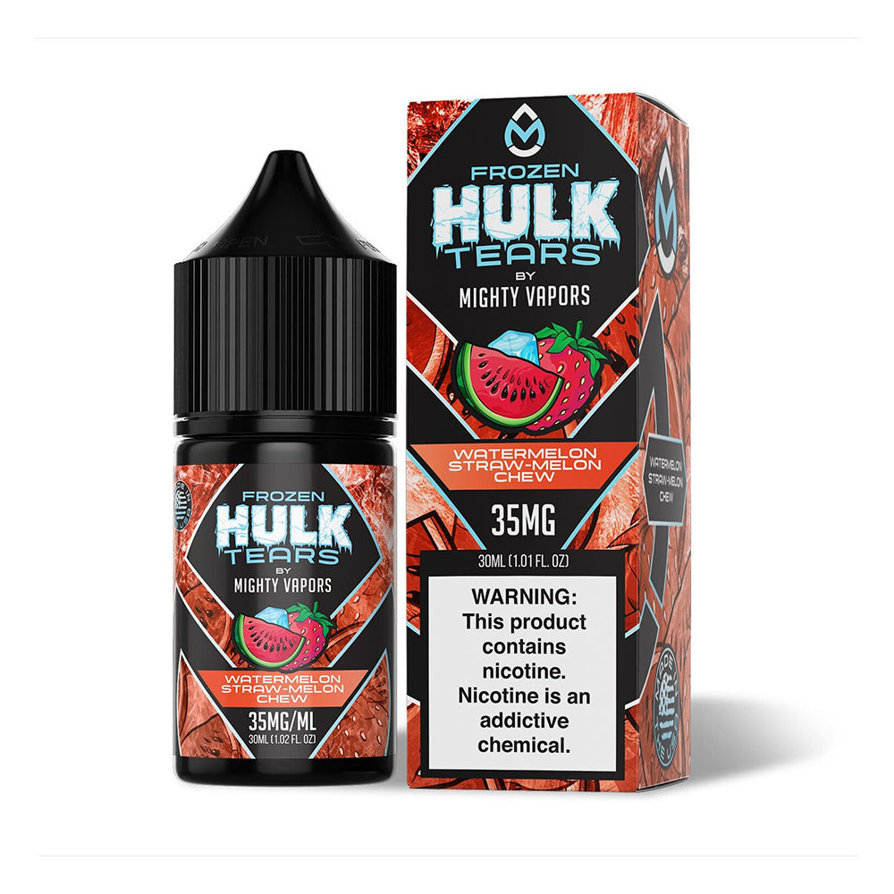 Mighty Vapors Hulk Tears Salt Series E-Liquid 30mL (Salt Nic) | Frozen Watermelon Straw Melon Chew with Packaging